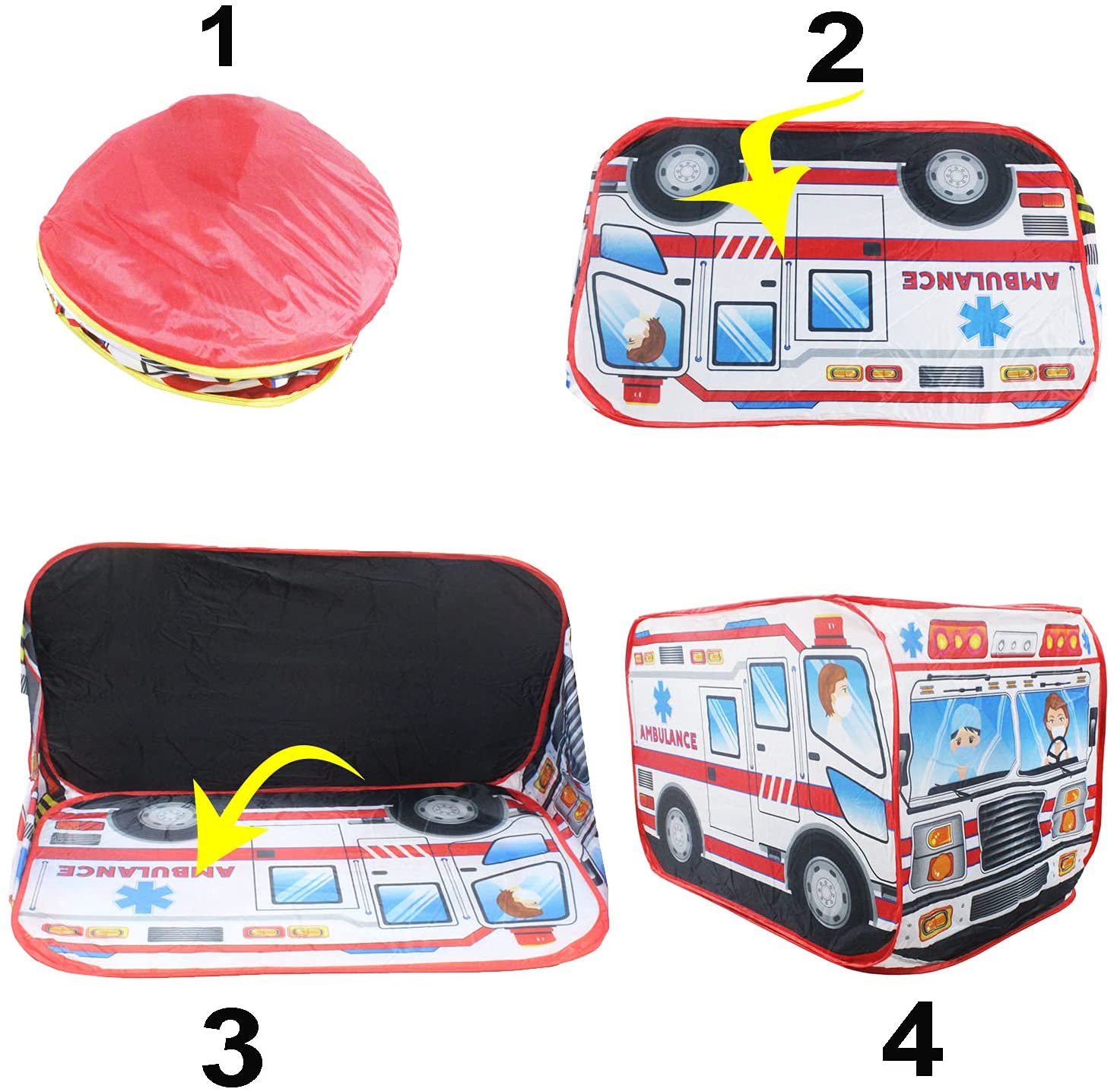 Ambulance Car Pop Up Kids Tent