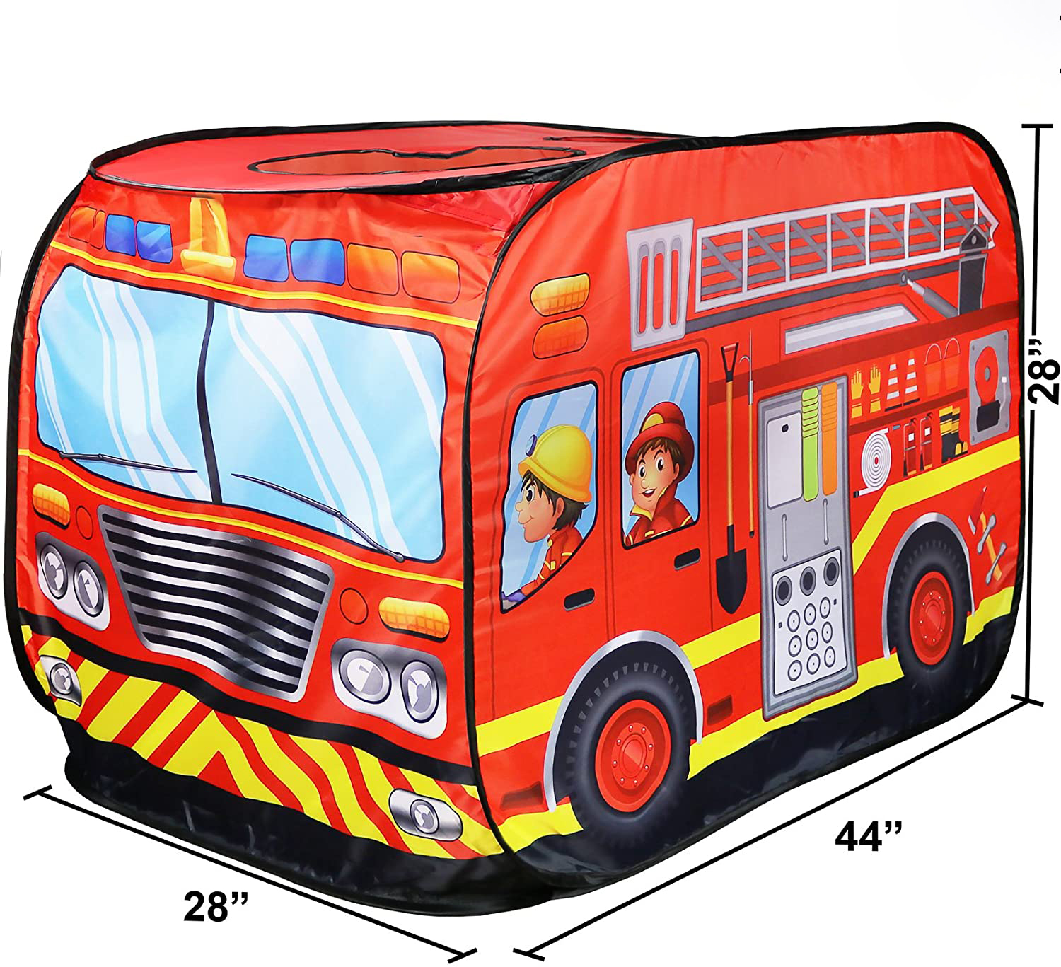 Fire Truck Pop Up Play Tent for Kids 